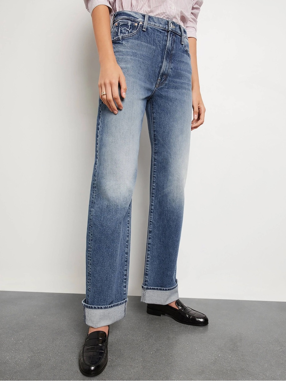 Mother Superior The Dodger Skimp Cuff Jeans Straight Music Is The Medium Size 28